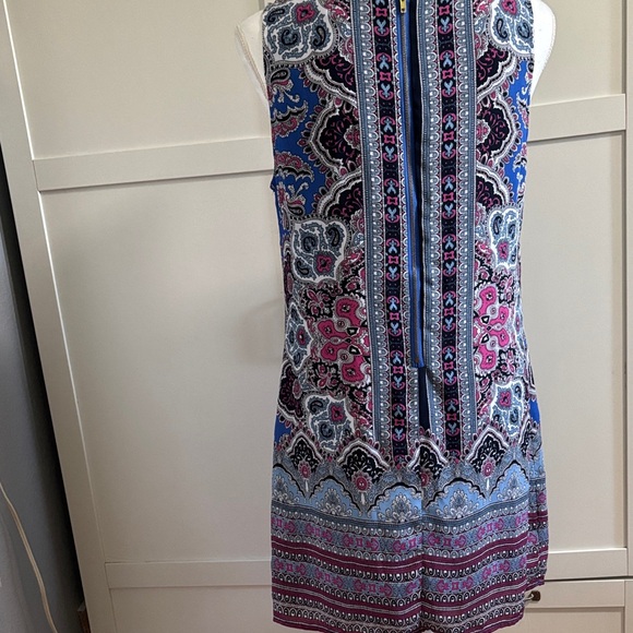 Artisan Ny Blue and Pink Patterned Mini Dress - Picture 4 of 6